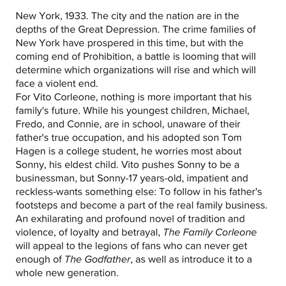 The Family Corleone- The Prequel to the Godfather: by Ed Falco (Paperback) - Picture 4 of 4